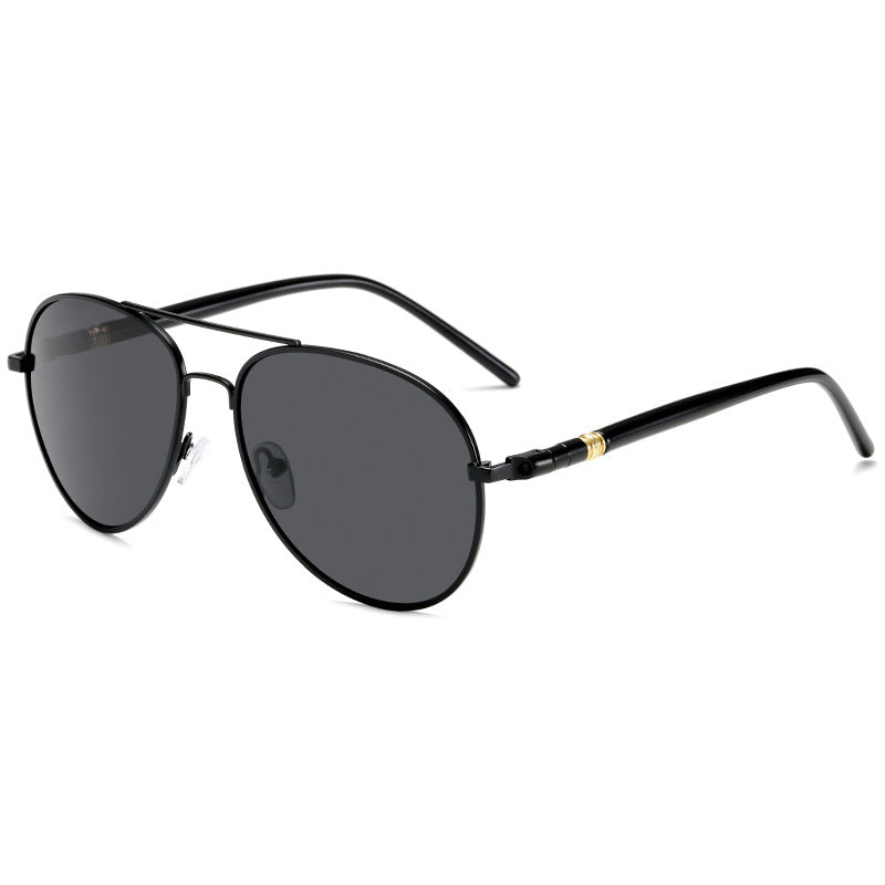 Wholesale Polarized sunglasses double beam color changing sunglasses day and night use driving frog mirror